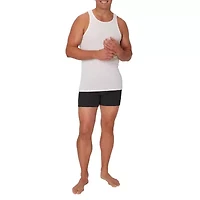 Hanes Mens U Neck Sleeveless 4 Pack Tall Tank