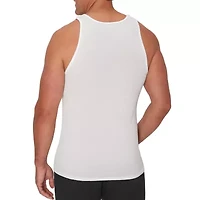 Hanes Mens U Neck Sleeveless 4 Pack Tall Tank