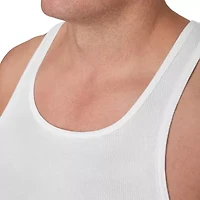 Hanes Mens U Neck Sleeveless 4 Pack Tall Tank