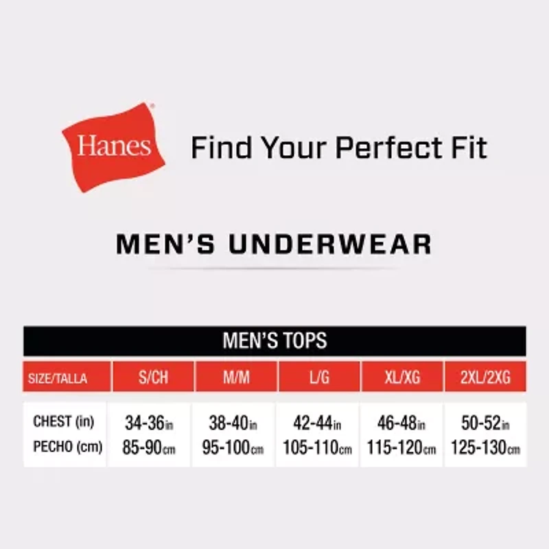 Hanes Mens U Neck Sleeveless 4 Pack Tall Tank
