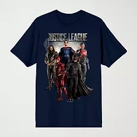 Novelty Mens Crew Neck Short Sleeve Relaxed Fit Justice League Graphic T-Shirt