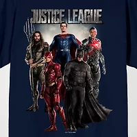 Novelty Mens Crew Neck Short Sleeve Relaxed Fit Justice League Graphic T-Shirt