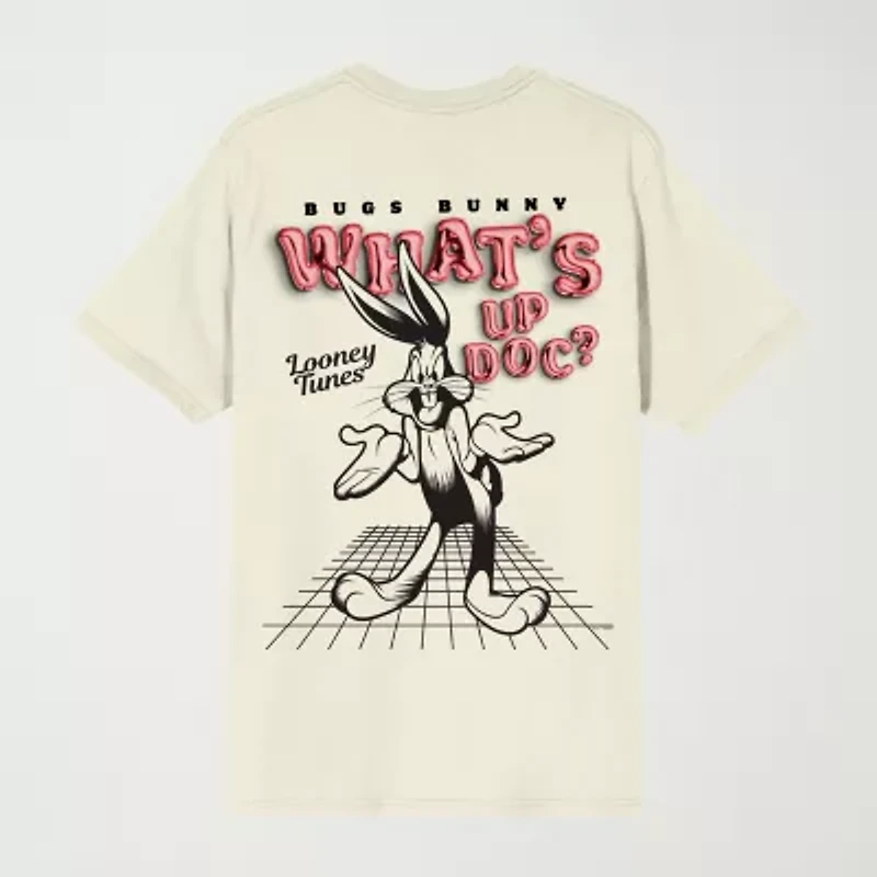 Novelty Mens Crew Neck Short Sleeve Relaxed Fit Looney Tunes Graphic T-Shirt