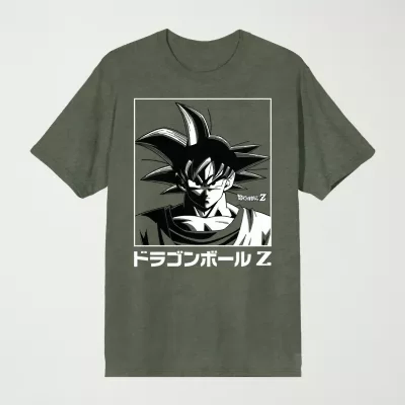 Novelty Mens Crew Neck Short Sleeve Relaxed Fit Dragon Ball Z Graphic T-Shirt