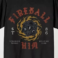 Novelty Mens Crew Neck Short Sleeve Relaxed Fit Stranger Things Graphic T-Shirt