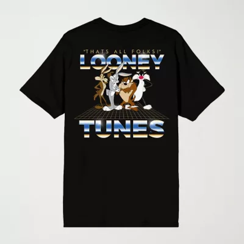 Novelty Mens Crew Neck Short Sleeve Relaxed Fit Looney Tunes Graphic T-Shirt