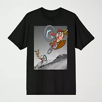 Novelty Mens Crew Neck Short Sleeve Relaxed Fit Looney Tunes Graphic T-Shirt