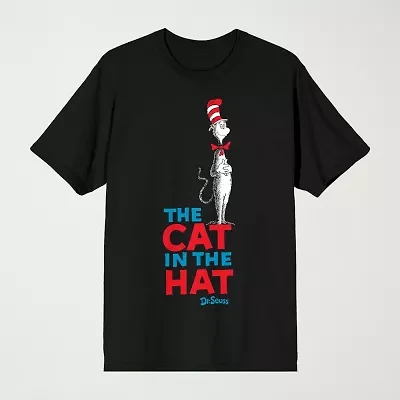 Novelty Mens Crew Neck Short Sleeve Relaxed Fit Dr. Seuss Graphic T-Shirt