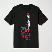 Novelty Mens Crew Neck Short Sleeve Relaxed Fit Dr. Seuss Graphic T-Shirt