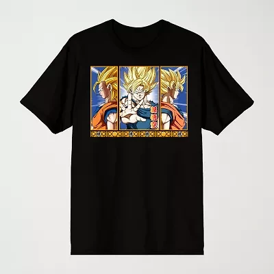 Novelty Mens Crew Neck Short Sleeve Relaxed Fit Dragon Ball Z Graphic T-Shirt