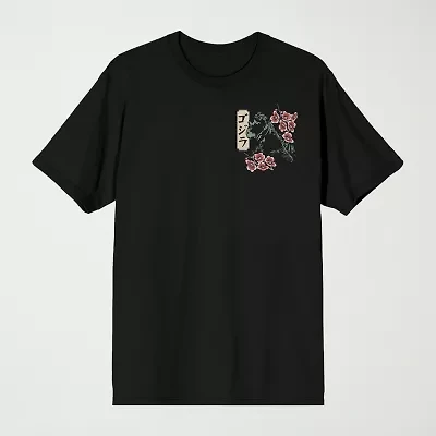 Novelty Mens Crew Neck Short Sleeve Relaxed Fit Godzilla Graphic T-Shirt
