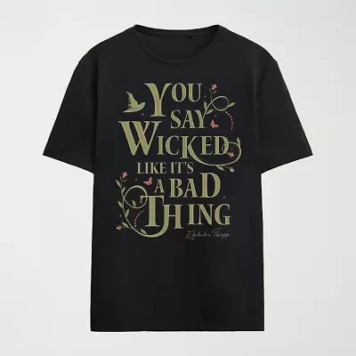 Novelty Mens Crew Neck Short Sleeve Relaxed Fit Wicked Graphic T-Shirt