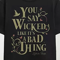 Novelty Mens Crew Neck Short Sleeve Relaxed Fit Wicked Graphic T-Shirt