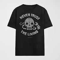 Novelty Mens Crew Neck Short Sleeve Relaxed Fit Beetlejuice Graphic T-Shirt