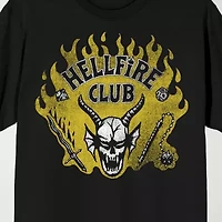 Novelty Mens Crew Neck Short Sleeve Relaxed Fit Stranger Things Graphic T-Shirt