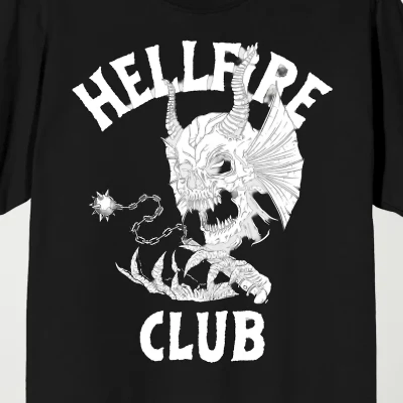 Novelty Mens Crew Neck Short Sleeve Relaxed Fit Stranger Things Graphic T-Shirt