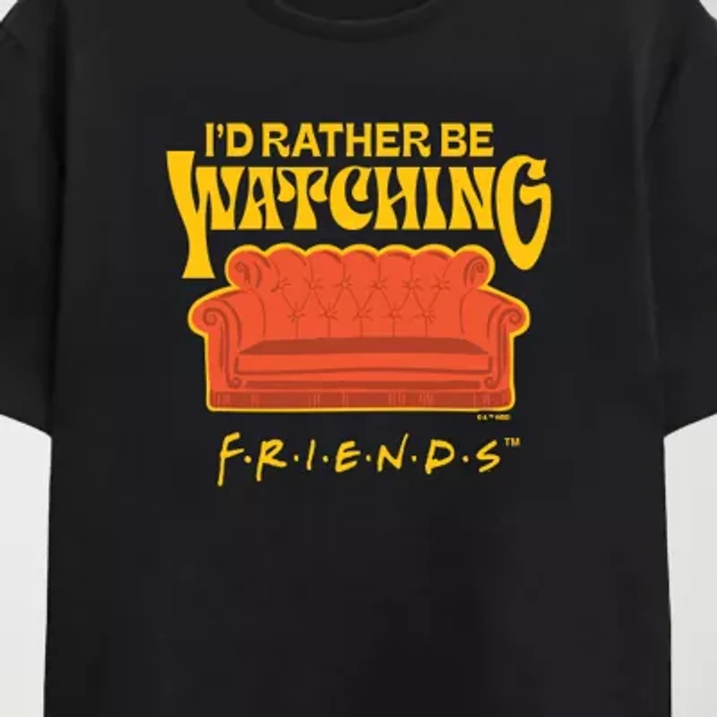 Novelty Mens Crew Neck Short Sleeve Relaxed Fit Friends Graphic T-Shirt