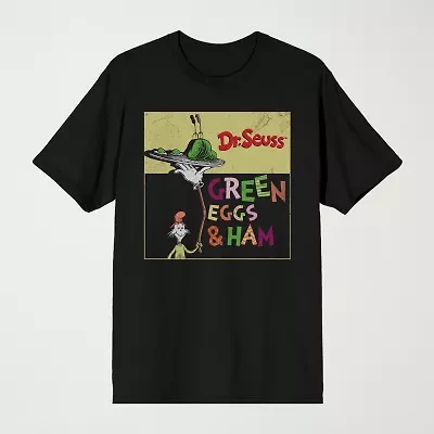 Novelty Mens Crew Neck Short Sleeve Relaxed Fit Dr. Seuss Graphic T-Shirt