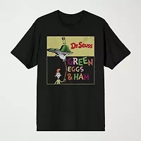 Novelty Mens Crew Neck Short Sleeve Relaxed Fit Dr. Seuss Graphic T-Shirt