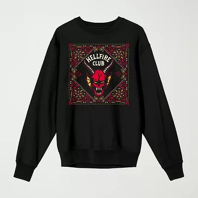 Novelty Mens Crew Neck Long Sleeve Stranger Things Sweatshirt