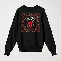 Novelty Mens Crew Neck Long Sleeve Stranger Things Sweatshirt