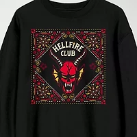 Novelty Mens Crew Neck Long Sleeve Stranger Things Sweatshirt