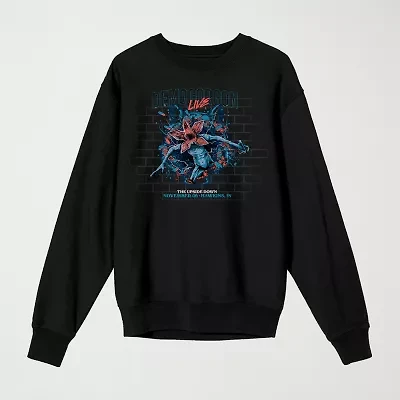 Novelty Mens Crew Neck Long Sleeve Stranger Things Sweatshirt
