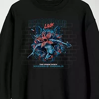 Novelty Mens Crew Neck Long Sleeve Stranger Things Sweatshirt