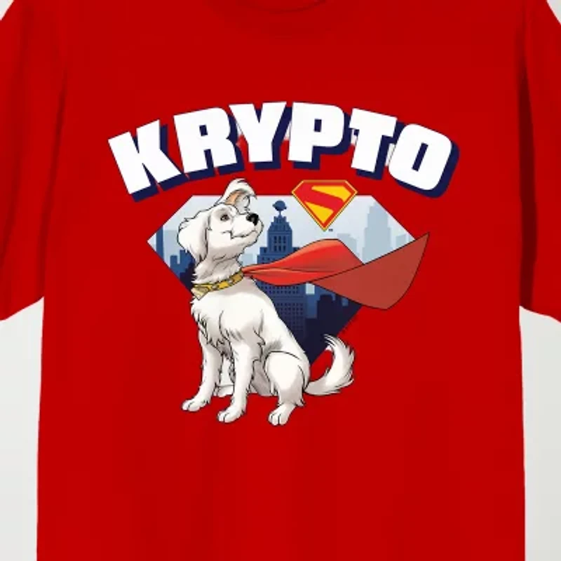 Novelty Mens Crew Neck Short Sleeve Relaxed Fit Superman Graphic T-Shirt