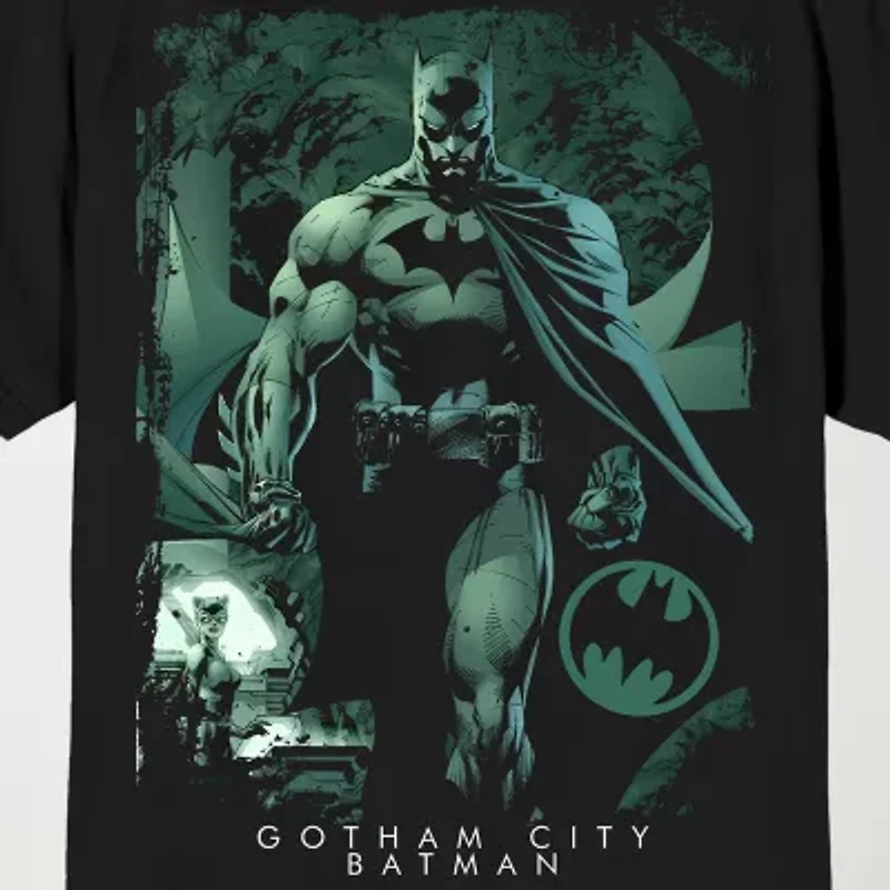 Novelty Mens Crew Neck Short Sleeve Relaxed Fit Batman Graphic T-Shirt
