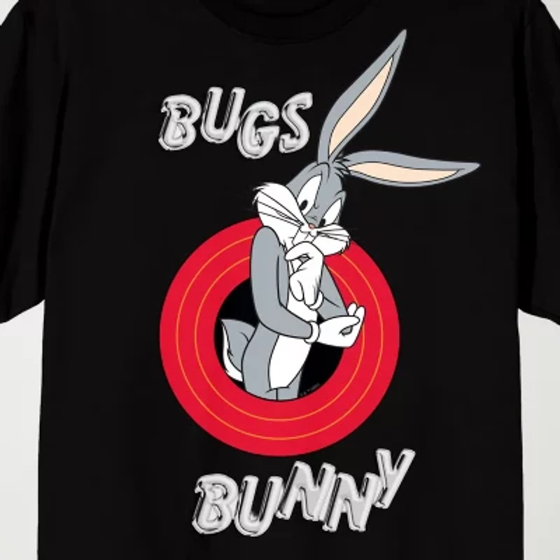 Novelty Mens Crew Neck Short Sleeve Relaxed Fit Looney Tunes Graphic T-Shirt