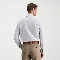 Haggar Mens Slim Fit Wrinkle Free Long Sleeve Dress Shirt