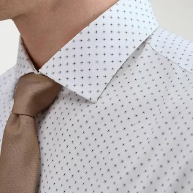 Haggar Mens Slim Fit Wrinkle Free Long Sleeve Dress Shirt