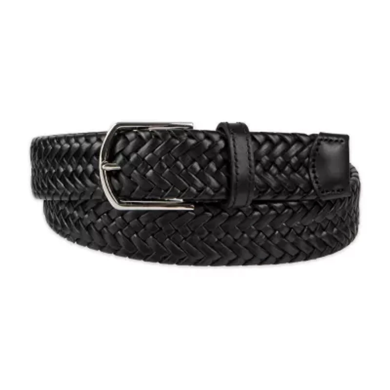 Haggar Leather 35mm Lace Mens Belt