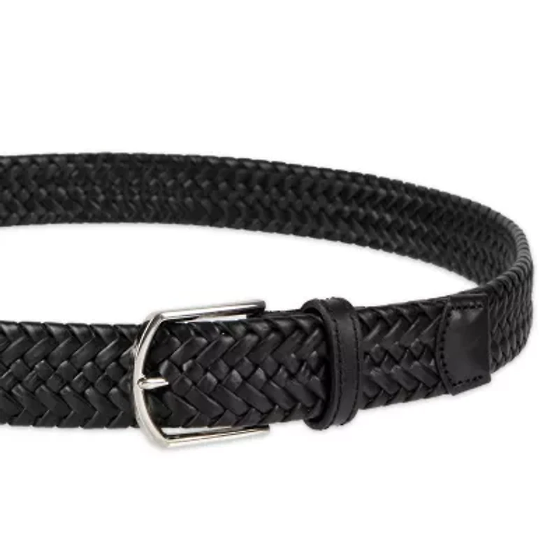 Haggar Leather 35mm Lace Mens Belt
