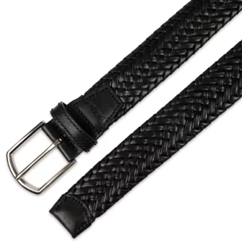 Haggar Leather 35mm Lace Mens Belt