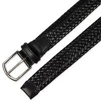 Haggar Leather 35mm Lace Mens Belt