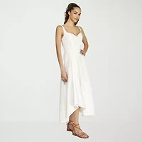 belle vie Womens Sleeveless Midi Fit + Flare Dress