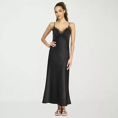 belle vie Womens Sleeveless Midi Slip Dress