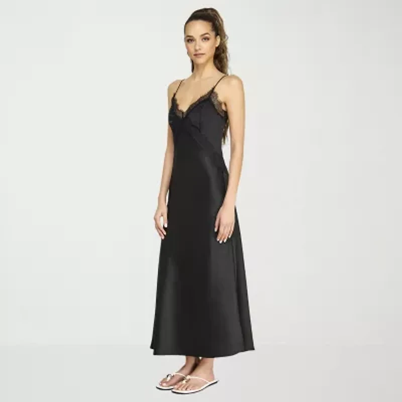 belle vie Womens Sleeveless Midi Slip Dress