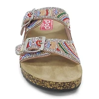 Pop Reema Little & Big Kid Girls Adjustable Strap Footbed Sandals