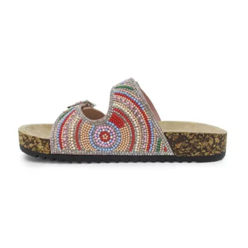 Pop Reema Little & Big Kid Girls Adjustable Strap Footbed Sandals