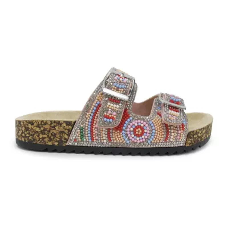 Pop Reema Little & Big Kid Girls Adjustable Strap Footbed Sandals