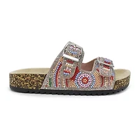 Pop Reema Little & Big Kid Girls Adjustable Strap Footbed Sandals