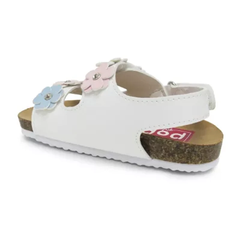 Pop Zazani Toddler Girls Adjustable Strap Footbed Sandals