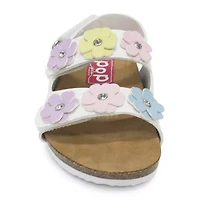 Pop Zazani Toddler Girls Adjustable Strap Footbed Sandals