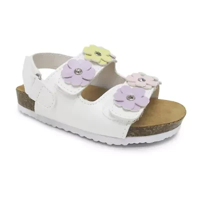 Pop Zazani Toddler Girls Adjustable Strap Footbed Sandals