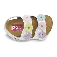 Pop Zazani Toddler Girls Adjustable Strap Footbed Sandals