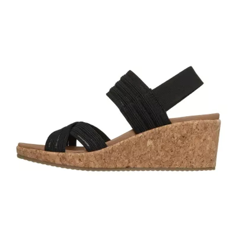 Skechers Womens Beverlee Arch Fit Wedge Sandals