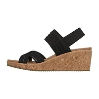 Skechers Womens Beverlee Arch Fit Wedge Sandals